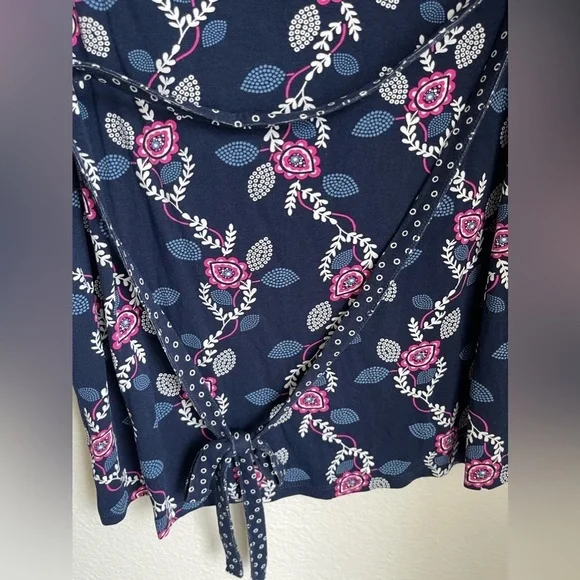 Boden Dress Womens Navy Pink Floral Vine Amy
Jersey 3/4 Sleeve Shift Belt - Picture 4 of 9